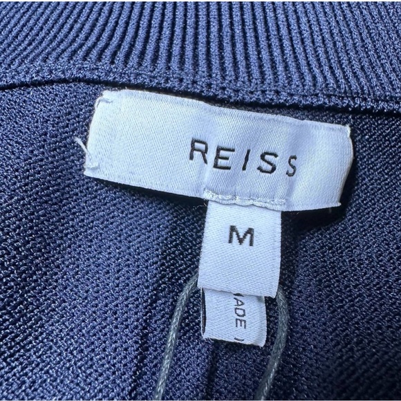 NWOT Reiss Heath Slim Fit Waffle Stitch Quarter Zip Sweater // Medium - Picture 4 of 5